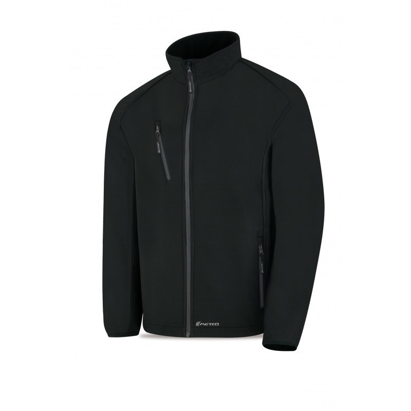 CAZADORA SOFTSHELL CUARZO NEGRO XXL