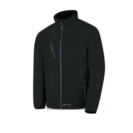 CAZADORA SOFTSHELL CUARZO NEGRO XXL