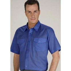 CAMISA MANGA CORTA 2 BOLSILLOS TERGAL AZULINA 42