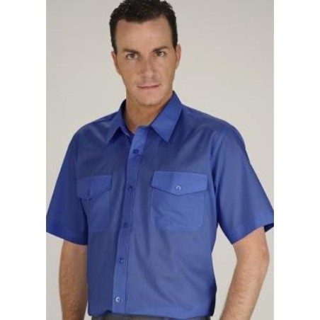 CAMISA MANGA CORTA 2 BOLSILLOS TERGAL AZULINA 46