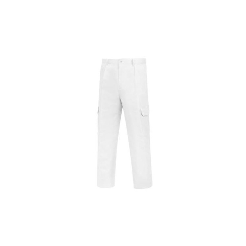 PANTALON CON GOMA MULTIBOLSILLOS TERGAL BLANCO 52