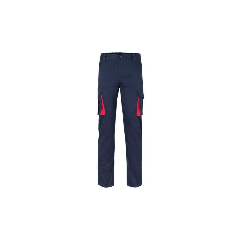 PANTALON STRETCH BICOLOR AZUL/ROJO T. 48 103024S