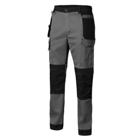PANTALON CANVAS STRETCH GRIS/NEGRO T/ S