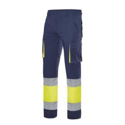 PANTALON STRETCH A.V. AZUL MAR/AMA.FLUOR T- S