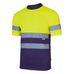 CAMISETA ALTA VISIBILIDAD AMA.FLUOR/MARINO T- XL