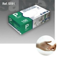 GUANTE LATEX 100 UNIDADES TALLA M SX01