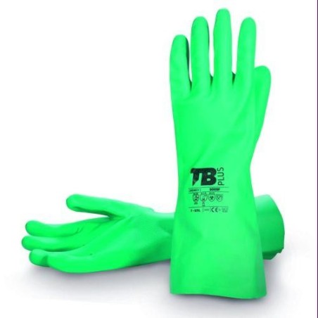 GUANTE SIN SOPORTE NITRILO 9009F QUIMICO VERDE 8