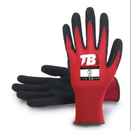 GUANTE POLIESTER S/COSTURAS ROJO 700RMF TOUCH-11