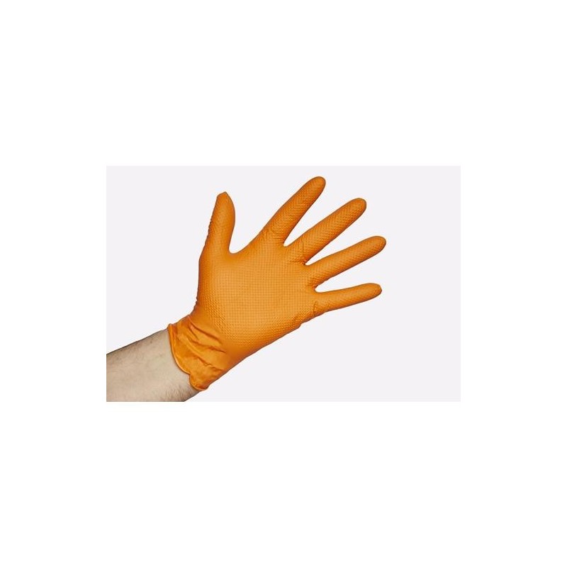 GUANTE NITRILO DUNE NARANJA - TALLA S