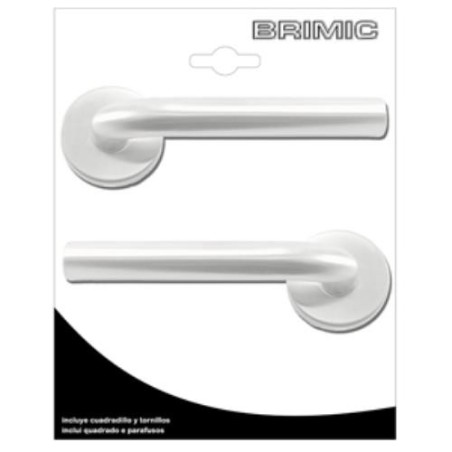 JUEGO ROSETA L CURVA 575 BLANCO INOX (BL.) 17243