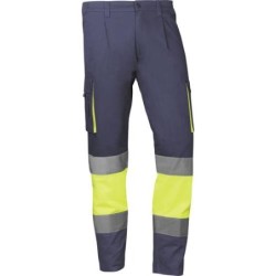 PANTALON AZUL MARINO BANDA AMARILLO MYKONOS T.XS