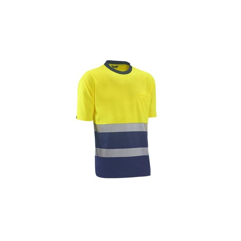 CAMISETA ALTA VISIBILIDAD LONDON AMAR/AZUL T.M