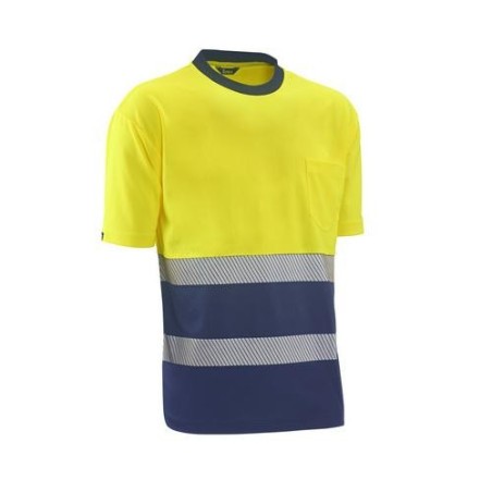 CAMISETA ALTA VISIBILIDAD LONDON AMAR/AZUL T.M