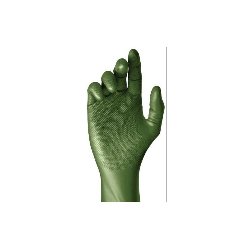 GUANTE NITRILO GRIPPAZ VERDE H580 MG/8 (CAJA-10)