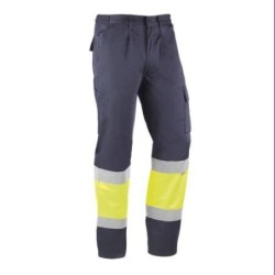 PANTALON ALTA VISIBILIDAD KRETA MARINO/AMARILLO M