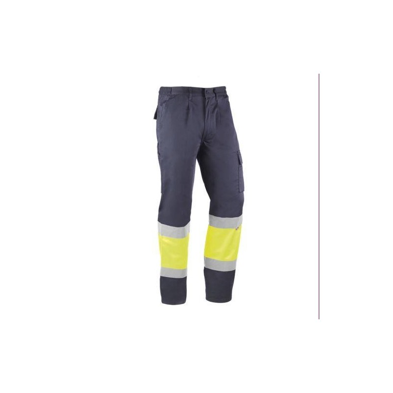 PANTALON ALTA VISIBILIDAD KRETA MARINO/AMARILLO M