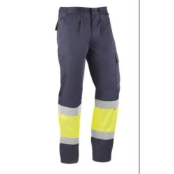 PANTALON ALTA VISIBILIDAD KRETA MARINO/AMARILLO XL