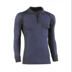 POLO PIQUE MANGA LARGA FLEX MARINO/NEGRO 681/S