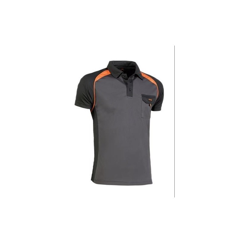 POLO COOL WAY NEGRO/NARANJA 964 XXXL
