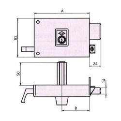 CERRADURA REVERSIBLE 1125AR 10 HE IZDA.