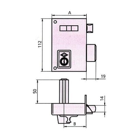 CERRADURA SOBREPONER 156A 70 DCHA. HE RD. CVL