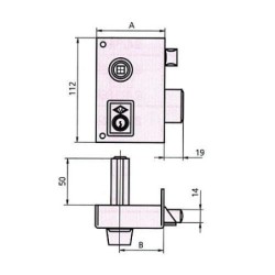 CERRADURA SOBREPONER 156B 60 IZDA. HE RD. CVL