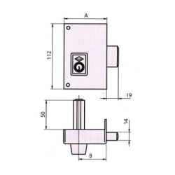 CERRADURA SOBREPONER 156C 60 DCHA. HE RD. CVL