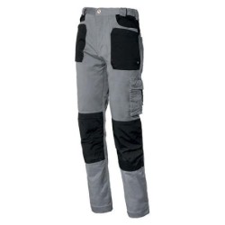PANTALON STRETCH GRIS / NEGRO 8730B-080 T.4XL