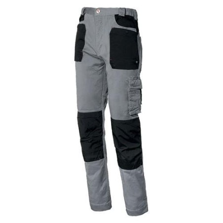 PANTALON STRETCH GRIS / NEGRO 8730B-080 T.4XL