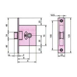 CERRADURA EMBUTIR 249-B/50/2 HLCVL