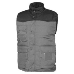 CHALECO MULTIBOLSILLOS GRIS-NEGRO 4031 T- L