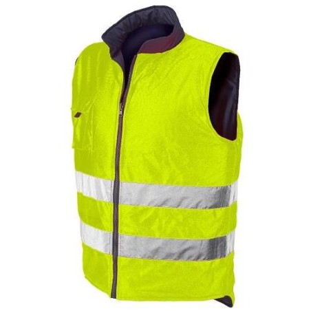 CHALECO REVERSE AZUL/AMARILLO FLUOR 4069 TALLA L