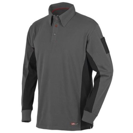 POLO STRETCH GRIS MANGA LARGA 8173 TALLA XXL