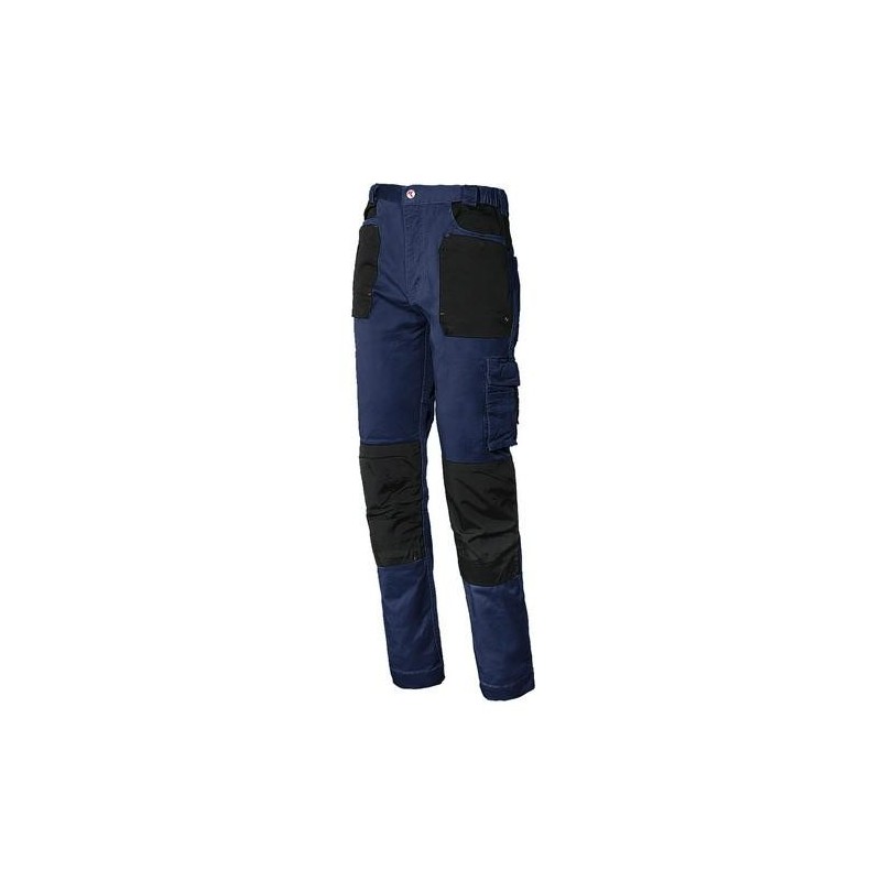 PANTALON STRETCH AZUL/ NEGRO 8730B-040 T. 3XL