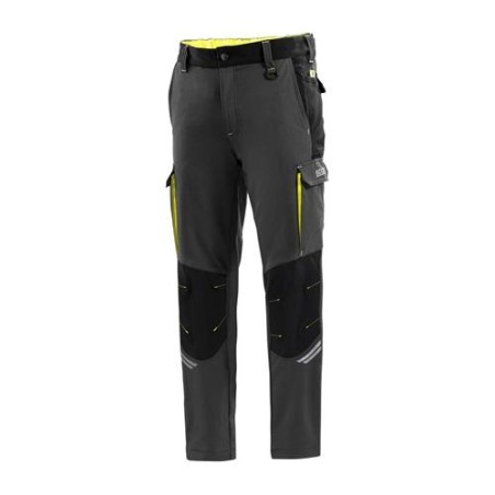 PANTALON TECH TROUSERS GRIS AMARILLO FLUOR TALLA L