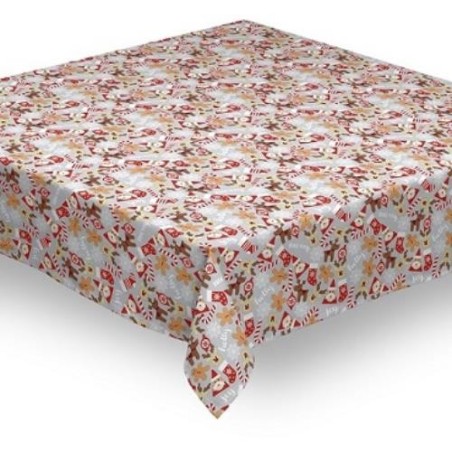 MANTEL CONFECCIONADO PVC NAVIDAD 9 140X140CM