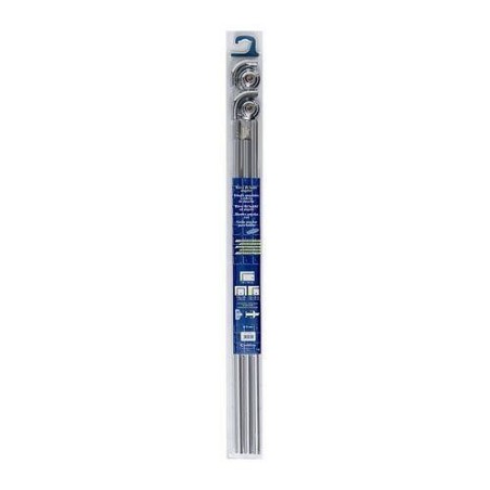 BARRA BAÑO ANGULAR ALUMINIO BRILLO BB400