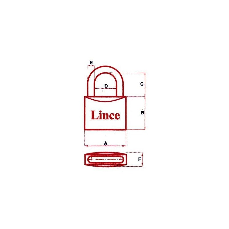 CANDADO LATON 300/40 ARCO NORMAL LINCE