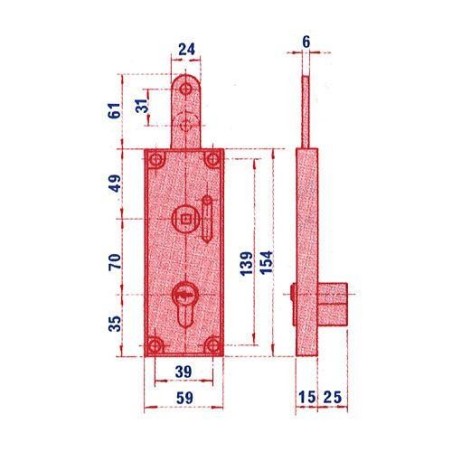 CERRADURA PUERTA METALICA 5512 HZ LINCE