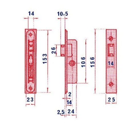 CERRADURA PUERTA METALICA 5553/14 LINCE