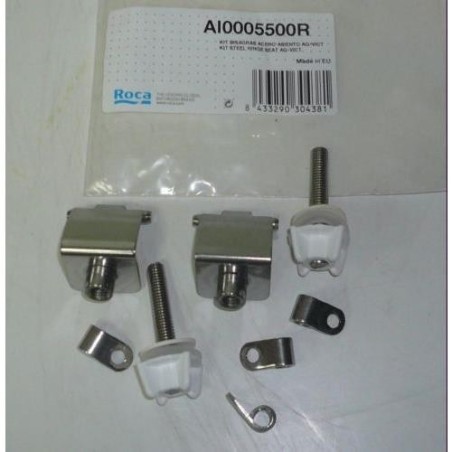 KIT BISAGRAS ASIENTO WC DAMA Y SENSO ACERO INOX