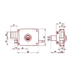 CERRADURA SOBREPONER 5125A/100 HE IZDA. LINCE
