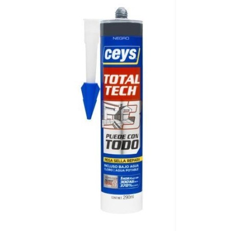 CEYS TOTAL TECH NEGRO CARTUCHO 290 ML. 507221