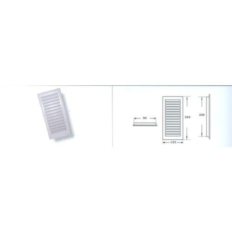 REJILLA EMPOTRAR BLANCA 24X12 R168