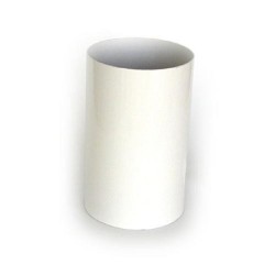 TUBO LISO 50 CM. 125 MM. ALUMINIO BLANCO