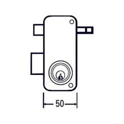 CERRADURA SOBREPONER 2556 AP 50 IZDA. MCM