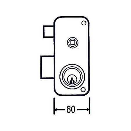 CERRADURA SOBREPONER 2556 BP 60 DCHA. MCM