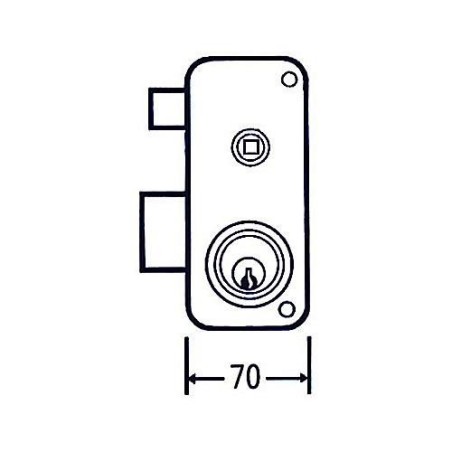 CERRADURA SOBREPONER 2556 BPR 70 IZDA. MCM