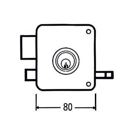 CERRADURA SOBREPONER 2525 PR 80 DCHA. MCM