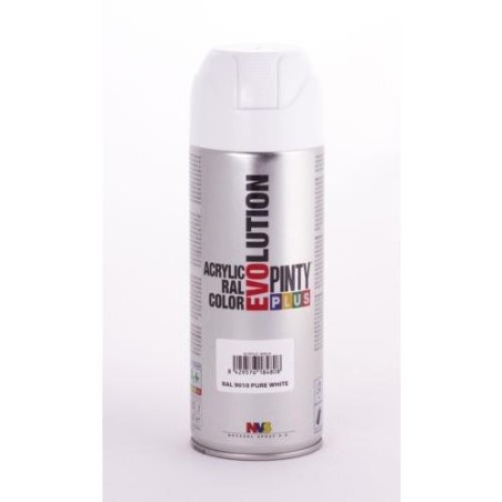 PINTURA SPRAY PINTY PLUS BCO. BRILL.RAL 9010 520ML